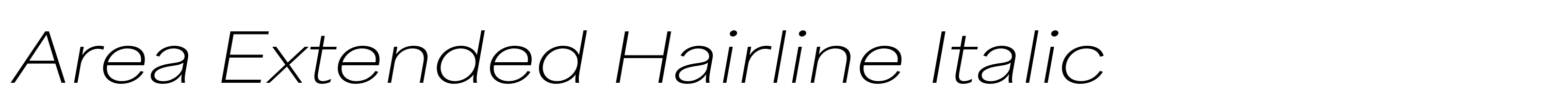 Area Extended Hairline Italic